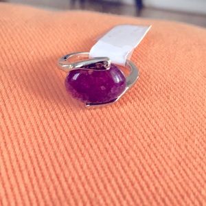 Purple Natural Quartz Ring 💍